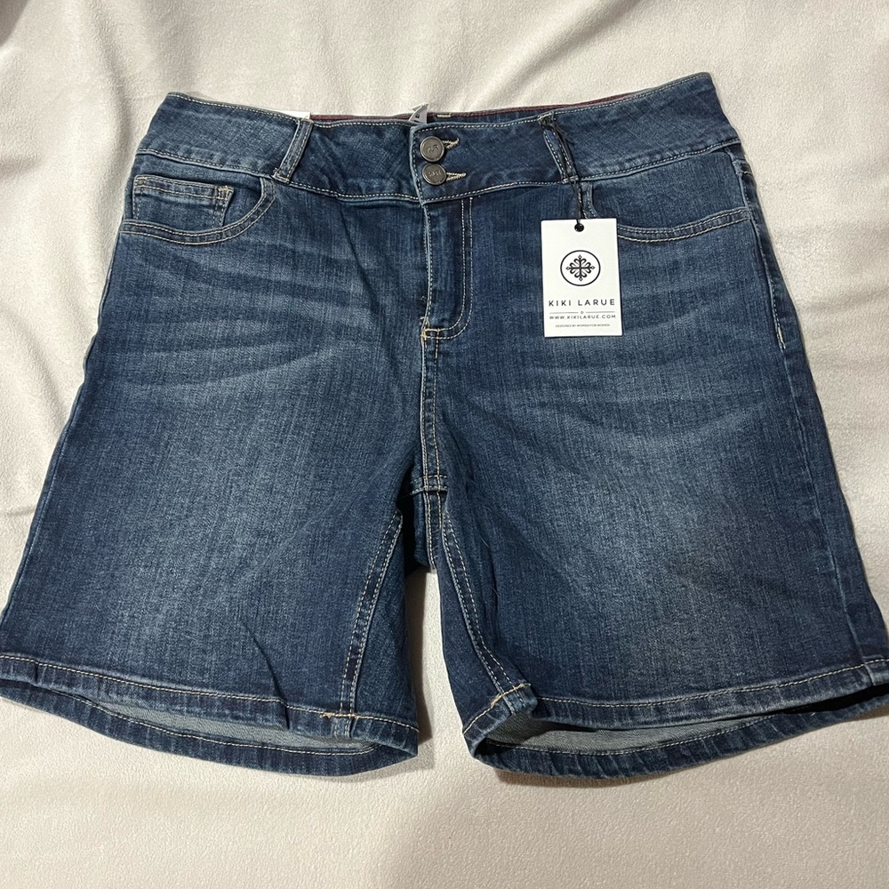 NWT Kiki LaRue Denim “Sandy Shorts” size XL 6.5 inch inseam